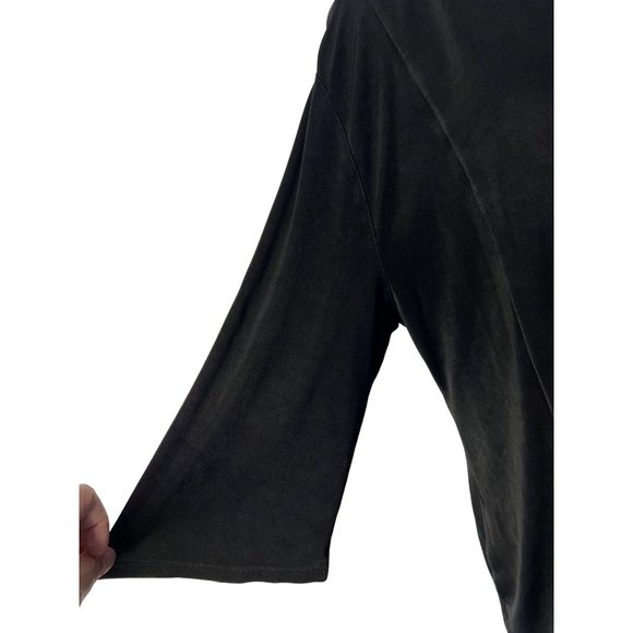 Chicos travelers 3/US-XL1-18 Cardigan Black 3/4 Sleeve Stretch - Picture 9 of 12